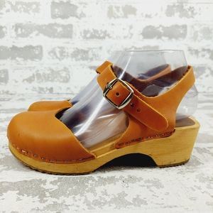 MIA Tan Leather Clogs